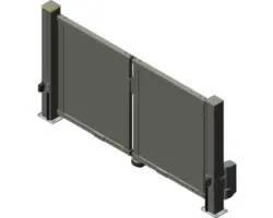 Drehflügeltor ALBERTS Mosaik Glattblech inkl. Handsender 234 x 200 cm anthrazit