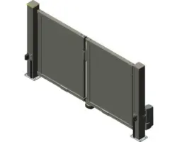 Drehflügeltor ALBERTS Mosaik Glattblech inkl. Handsender 234 x 180 cm anthrazit