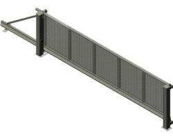Schiebetor ALBERTS Mosaik links öffnend Lochblech inkl. Handsender 679 x 112 cm anthrazit