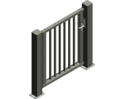 Einzeltor ALBERTS Mosaik links öffnend Vierkant ALU 150 x 120 cm anthrazit