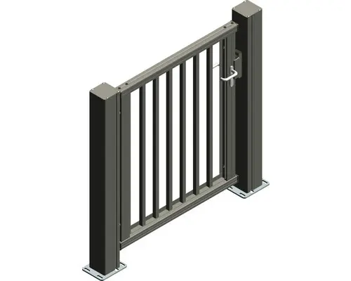 Einzeltor ALBERTS Mosaik links öffnend Vierkant ALU 150 x 120 cm anthrazit