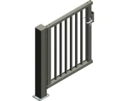 Anschlusstor ALBERTS Mosaik links öffnend Vierkant ALU 135 x 200 cm anthrazit