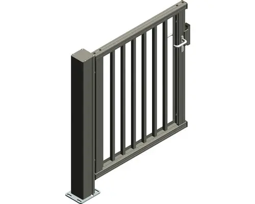 Anschlusstor ALBERTS Mosaik links öffnend Vierkant ALU 135 x 200 cm anthrazit