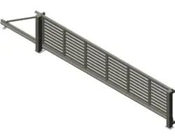 Schiebetor ALBERTS Mosaik links öffnend Lamellen inkl. Handsender 799 x 152 cm anthrazit