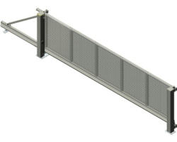 Schiebetor ALBERTS Mosaik links öffnend Lochblech inkl. Handsender 679 x 212 cm anthrazit