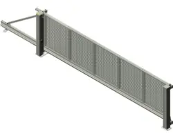 Schiebetor ALBERTS Mosaik links öffnend Lochblech inkl. Handsender 679 x 212 cm anthrazit