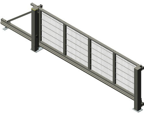 Schiebetor ALBERTS Mosaik links öffnend DSM 6/5/6 inkl. Handsender 559 x 132 cm anthrazit
