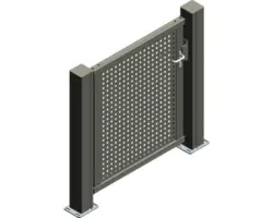 Einzeltor ALBERTS Mosaik links öffnend Lochblech ALU 150 x 120 cm anthrazit