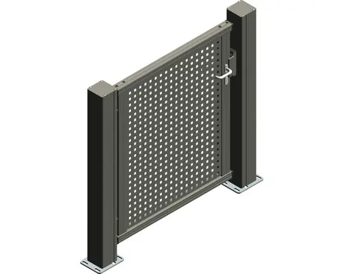 Einzeltor ALBERTS Mosaik links öffnend Lochblech ALU 150 x 120 cm anthrazit