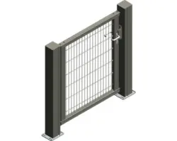 Einzeltor ALBERTS Mosaik links öffnend DSM 6/5/6 ALU 150 x 180 cm anthrazit