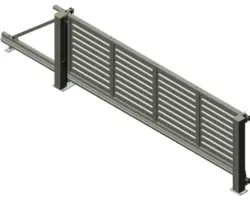 Schiebetor ALBERTS Mosaik links öffnend Lamellen inkl. Handsender 559 x 152 cm anthrazit