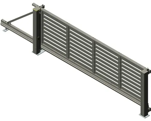 Schiebetor ALBERTS Mosaik links öffnend Lamellen inkl. Handsender 559 x 152 cm anthrazit