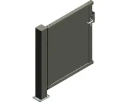 Anschlusstor ALBERTS Mosaik links öffnend 1200 x 1600 mm Füllung Glattblech inkl. einem Pfosten anthrazit