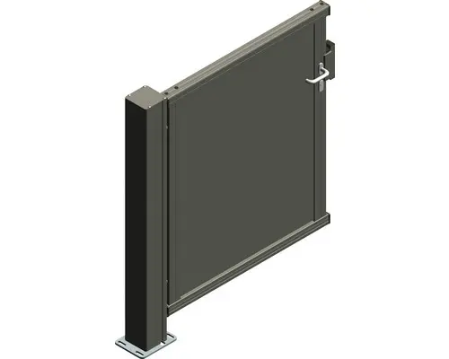 Anschlusstor ALBERTS Mosaik links öffnend 1200 x 1600 mm Füllung Glattblech inkl. einem Pfosten anthrazit
