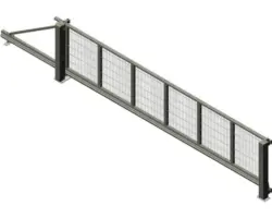 Schiebetor ALBERTS Mosaik links öffnend DSM 6/5/6 inkl. Handsender 799 x 212 cm anthrazit
