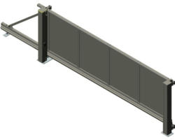 Schiebetor ALBERTS Mosaik links öffnend Glattblech inkl. Handsender 559 x 112 cm anthrazit