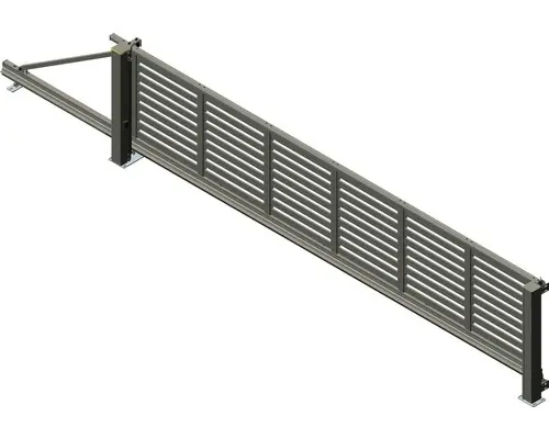 Schiebetor ALBERTS Mosaik links öffnend Lamellen inkl. Handsender 799 x 212 cm anthrazit