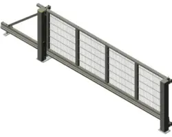 Schiebetor ALBERTS Mosaik links öffnend DSM 6/5/6 inkl. Handsender 559 x 212 cm anthrazit