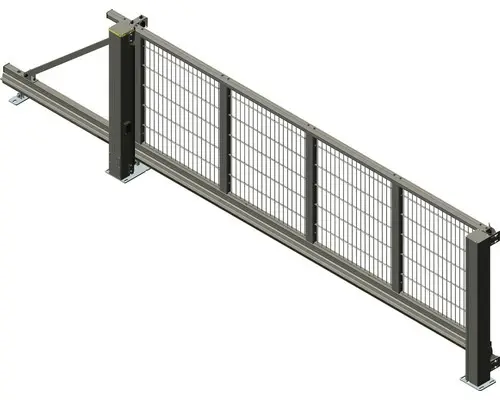 Schiebetor ALBERTS Mosaik links öffnend DSM 6/5/6 inkl. Handsender 559 x 212 cm anthrazit