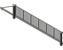 Schiebetor ALBERTS Mosaik links öffnend Vierkant inkl. Handsender 799 x 132 cm anthrazit