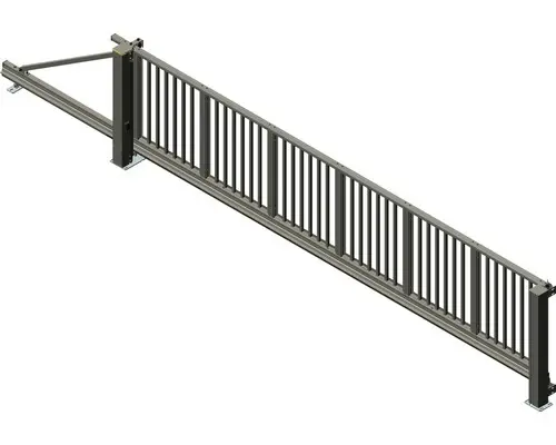 Schiebetor ALBERTS Mosaik links öffnend Vierkant inkl. Handsender 799 x 132 cm anthrazit