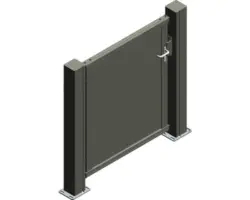 Einzeltor ALBERTS Mosaikk links öffnend 1200 x 1600 mm Füllung Glattblech inkl. zwei Pfosten anthrazit