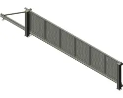 Schiebetor ALBERTS Mosaik links öffnend Lochblech inkl. Handsender 799 x 212 cm anthrazit