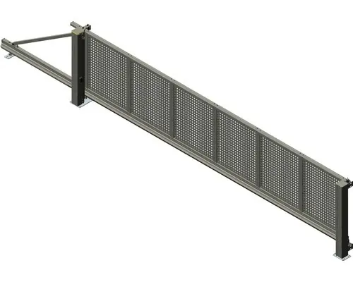 Schiebetor ALBERTS Mosaik links öffnend Lochblech inkl. Handsender 799 x 212 cm anthrazit