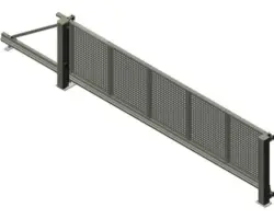 Schiebetor ALBERTS Mosaik links öffnend Lochblech inkl. Handsender 679 x 132 cm anthrazit