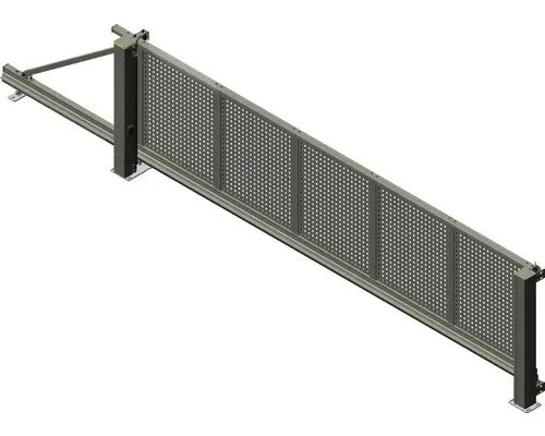 Schiebetor ALBERTS Mosaik links öffnend Lochblech inkl. Handsender 679 x 132 cm anthrazit