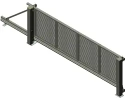 Schiebetor ALBERTS Mosaik links öffnend Lochblech inkl. Handsender 559 x 212 cm anthrazit