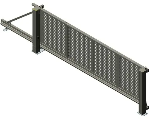 Schiebetor ALBERTS Mosaik links öffnend Lochblech inkl. Handsender 559 x 212 cm anthrazit