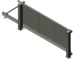 Schiebetor ALBERTS Mosaik links öffnend Glattblech inkl. Handsender 439 x 112 cm anthrazit