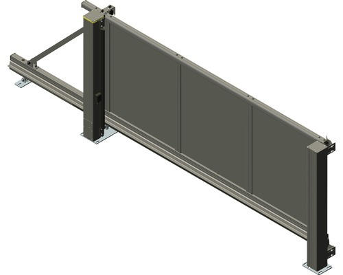 Schiebetor ALBERTS Mosaik links öffnend Glattblech inkl. Handsender 439 x 112 cm anthrazit