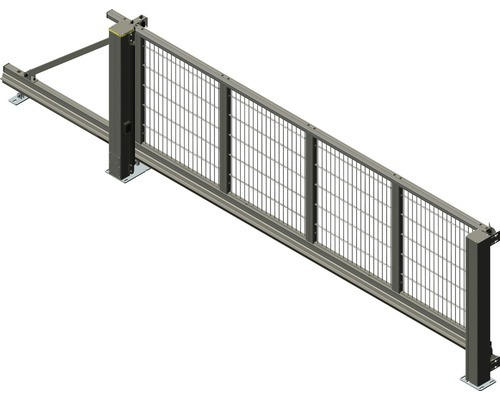 Schiebetor ALBERTS Mosaik links öffnend DSM 6/5/6 inkl. Handsender 559 x 152 cm anthrazit