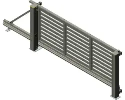 Schiebetor ALBERTS Mosaik links öffnend Lamellen inkl. Handsender 439 x 152 cm anthrazit