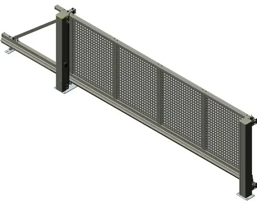 Schiebetor ALBERTS Mosaik links öffnend Lochblech inkl. Handsender 559 x 192 cm anthrazit