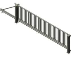 Schiebetor ALBERTS Mosaik links öffnend Vierkant inkl. Handsender 679 x 132 cm anthrazit