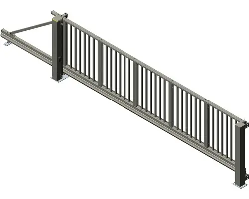 Schiebetor ALBERTS Mosaik links öffnend Vierkant inkl. Handsender 679 x 132 cm anthrazit