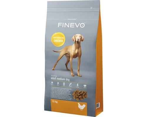 Hundefutter trocken FINEVO Adult Dog M Huhn 15 kg