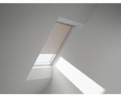 VELUX Verdunkelungsrollo uni sandbeige manuell Rahmen aluminium DKL M06 4556S