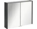 Hornbach LED-Spiegelschrank Fackelmann Denver Hype 3.0 2-türig 80x68,5 cm anthrazit
