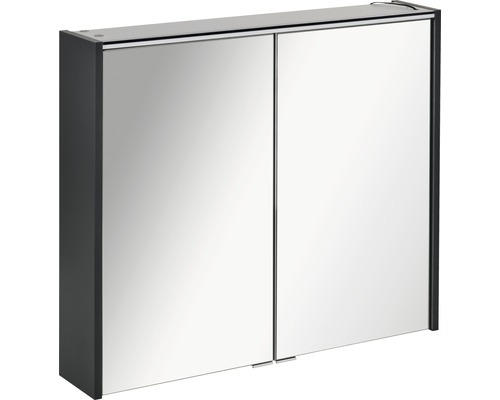 LED-Spiegelschrank Fackelmann Denver Hype 3.0 2-türig 80x68,5 cm anthrazit