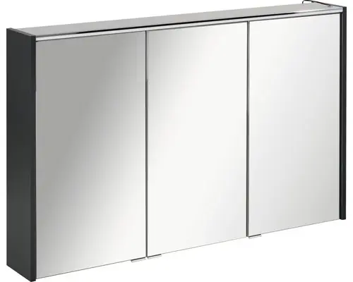 LED-Spiegelschrank Fackelmann Denver Hype 3.0 3-türig 110x68,5 cm anthrazit