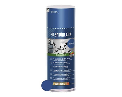 HORNBACH PU-Sprühlack RAL5010 enzianblau seidenmatt 400 ml