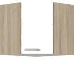 Hornbach Eckhängeschrank Optifit Zamora weiß 60x57,6x34,6 cm mit Drehtür