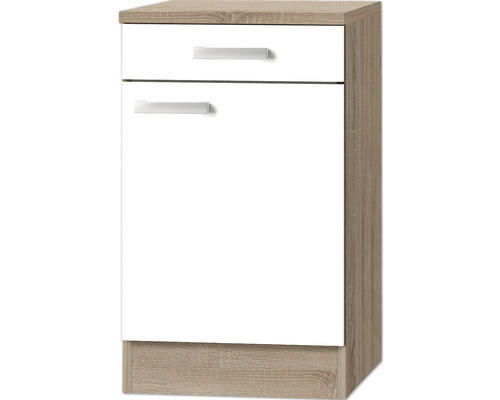 Unterschrank Optifit Zamora weiß 50x84,8x60 cm mit Drehtüre