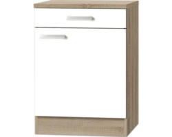 Unterschrank Optifit Zamora weiß 60x84,8x60 cm mit Drehtür