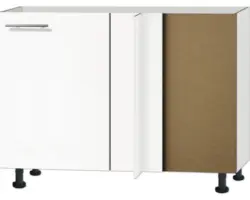 Eckunterschrank Optifit Bengt weiß 100x87x58,4 cm mit Drehtür