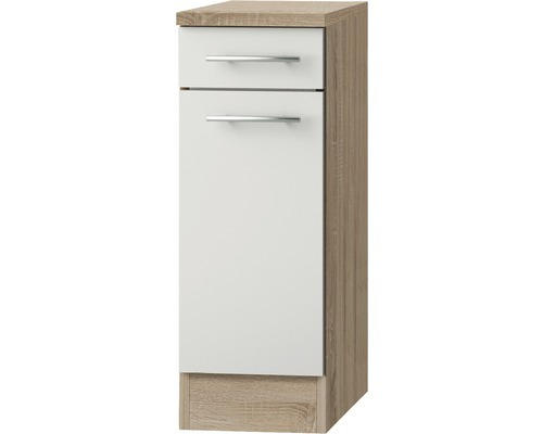 Unterschrank Optifit Dakar weiß glänzend 30x84,8x60 cm mit Drehtür